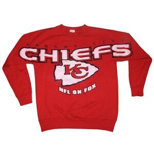 Vintage 1997 Kansas City Chiefs Large Spellout NFL on Fox Sweatshirt Adult Large